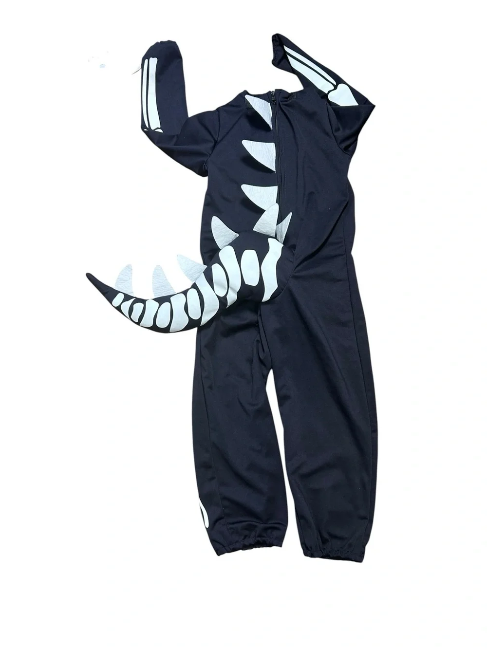 Pottery Barn Kids glow in the dark Dino skeleton one piece costume size 4-6